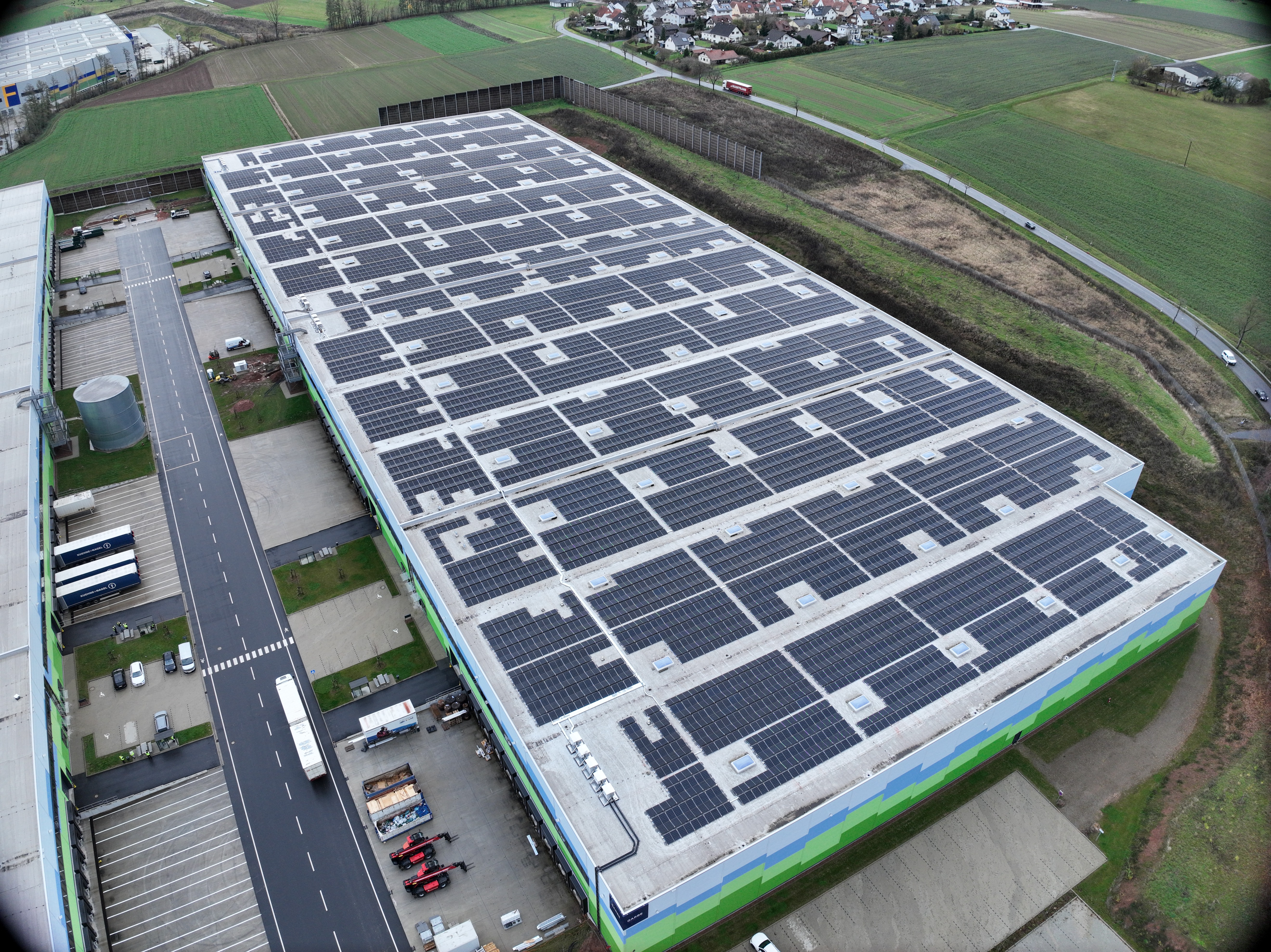 Photovoltaik Referenzprojekt Ludwigsau aus der Luft